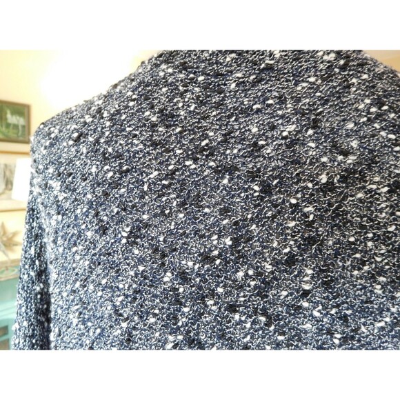 DOLAN Left Coast Collection Blue/White "Oak Street Duster" Long Sweater SZ XS - Picture 6 of 7